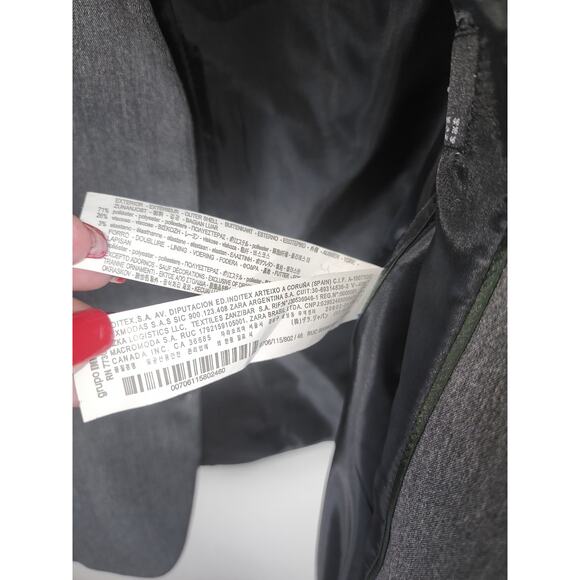 Zara Mens Suit 30/R Gray Two-Button two-piece Trendy corpcore office wedding - Picture 9 of 16
